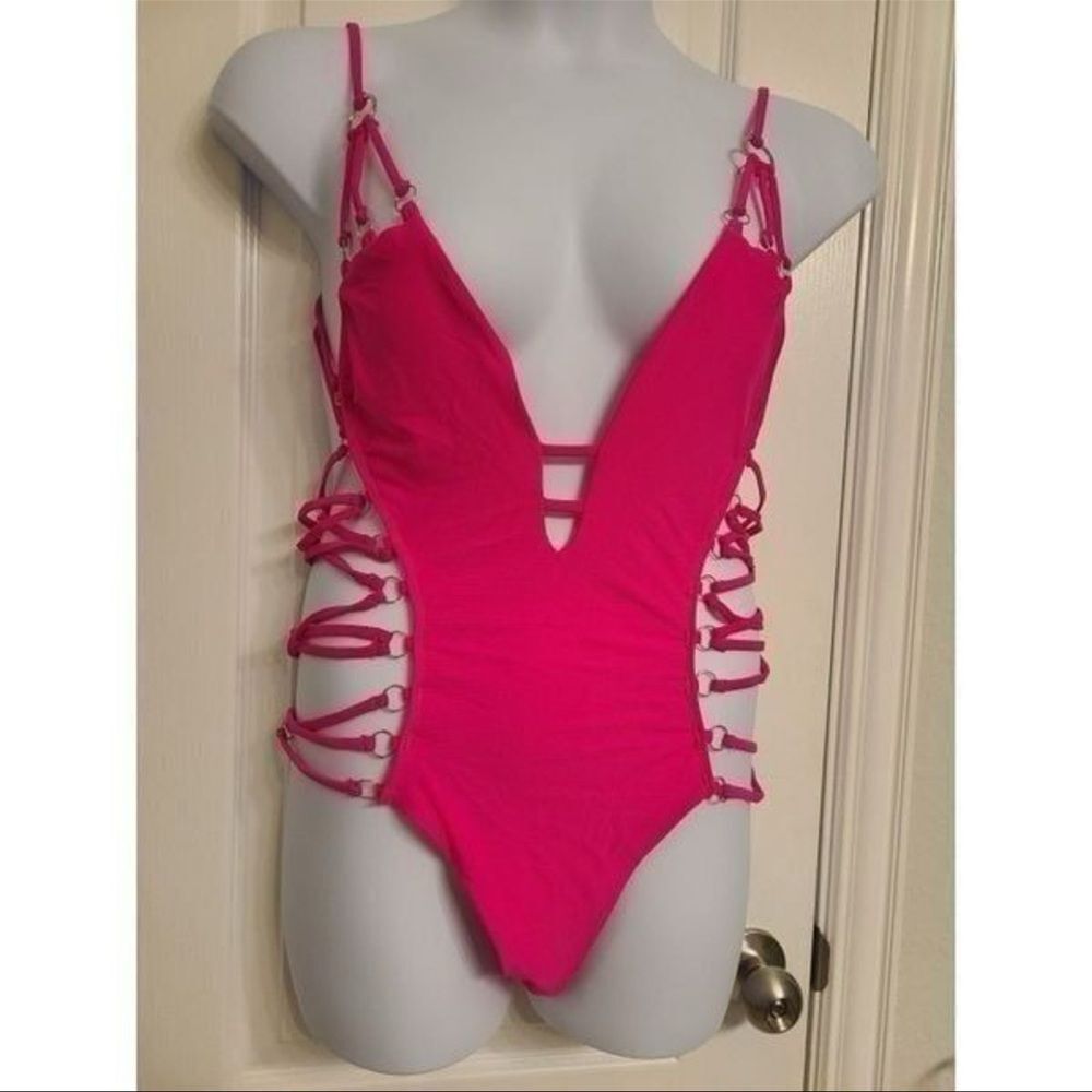 Fashion nova Pink Strappy One Piece swim